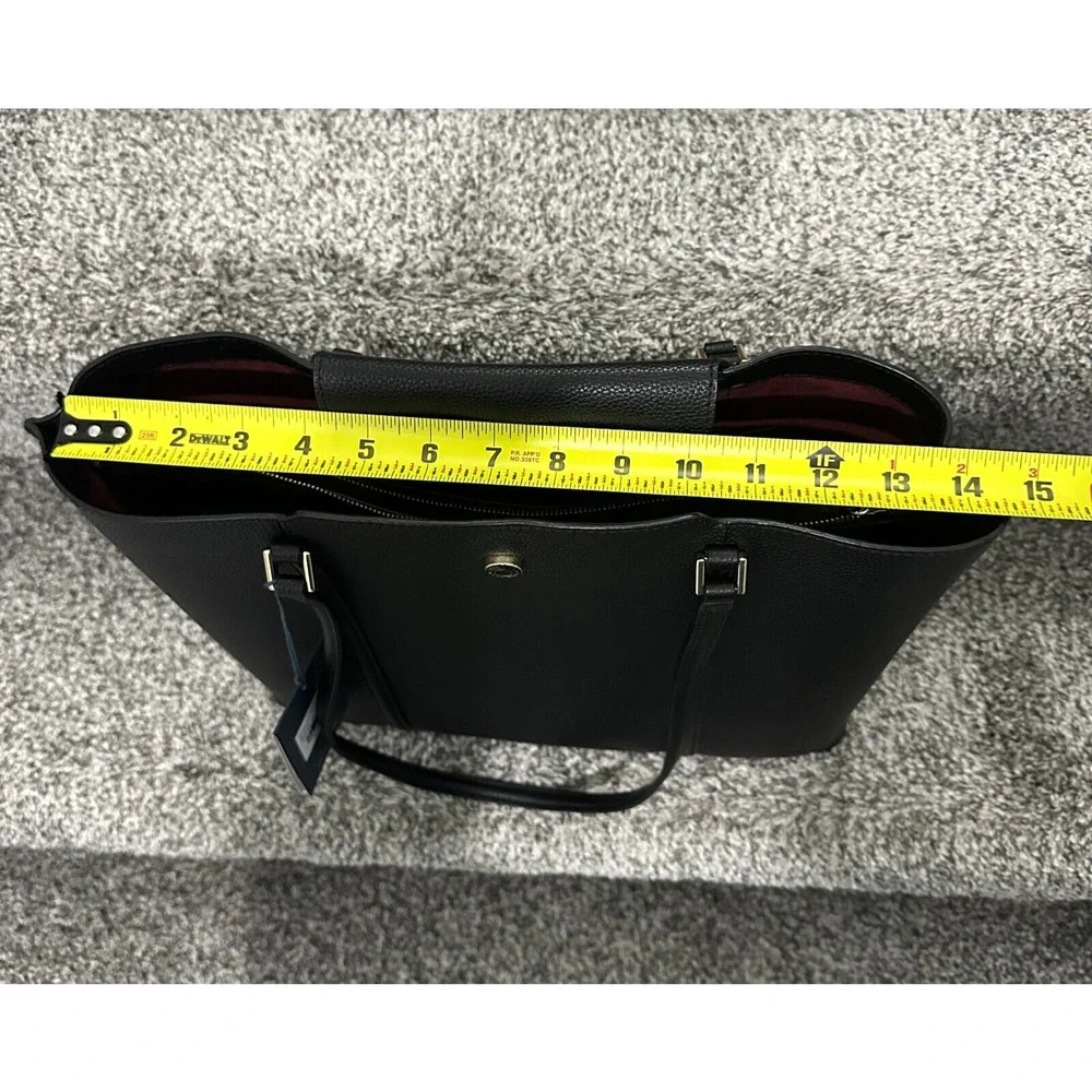 NEW Cole Haan Everyday Grand Series Black Leather Tote Bag Top Zip, Retails $310 - Picture 13 of 16